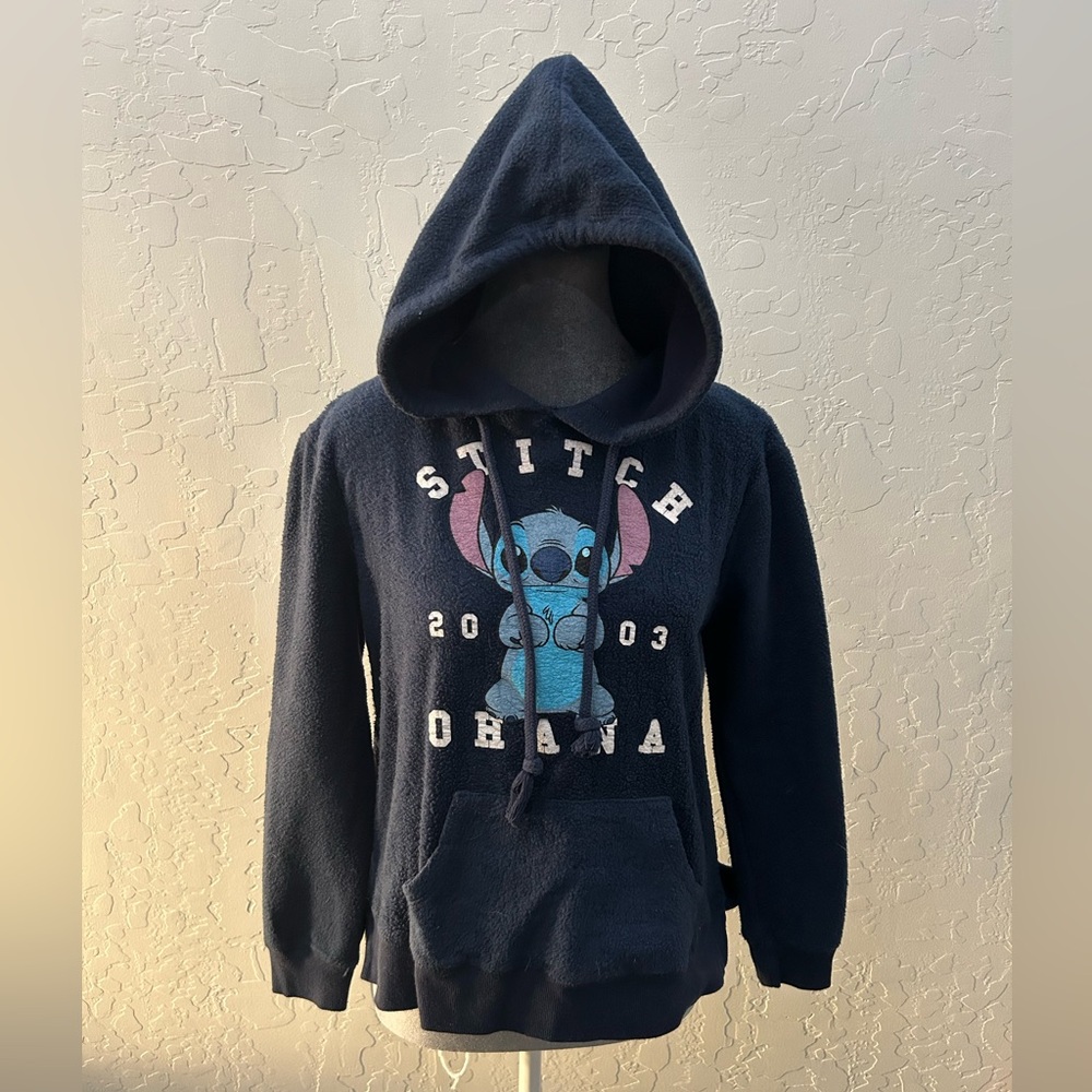 Disney Stitch navy blue hooded sweatshirt